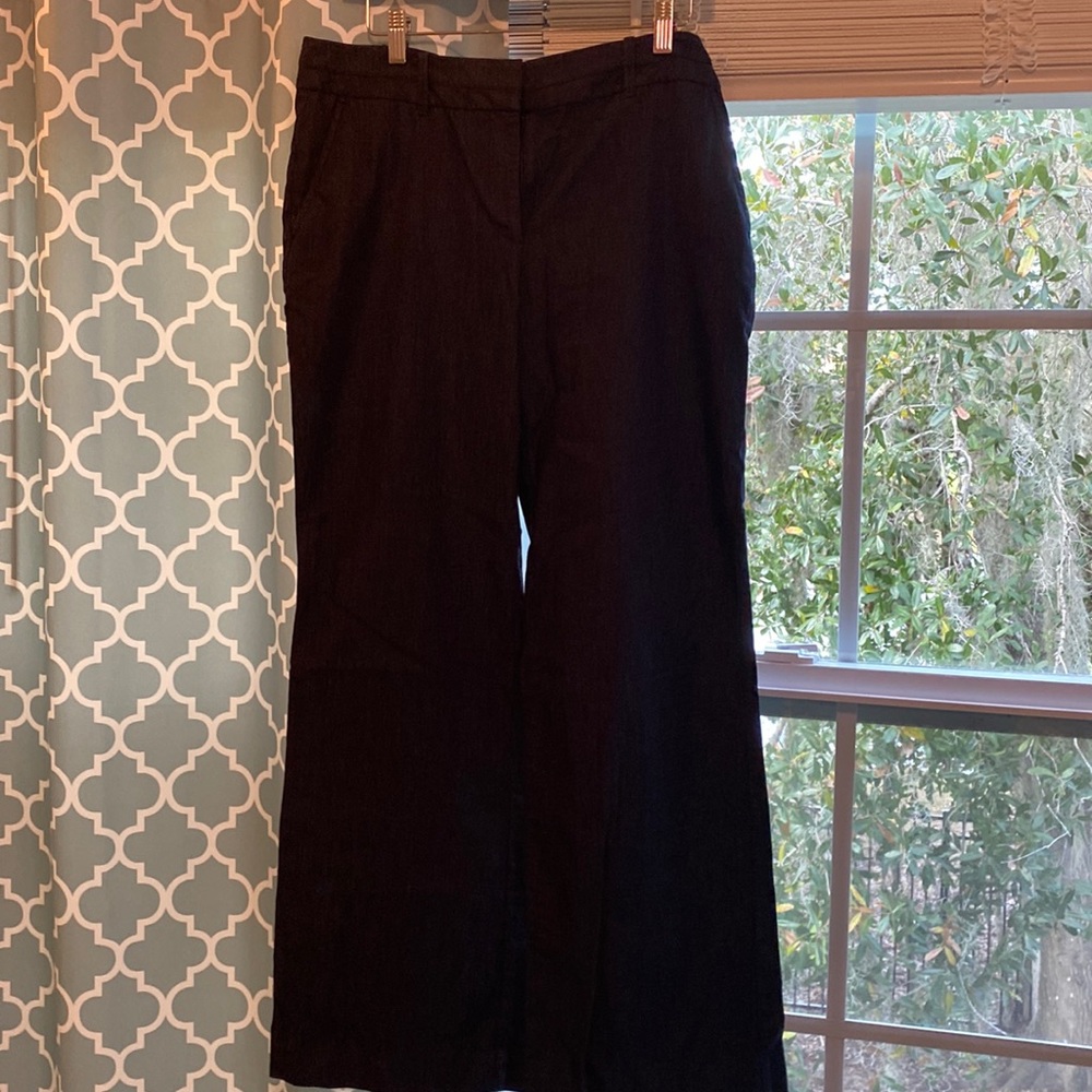 Ann Taylor Loft flare leg dark pants size 6